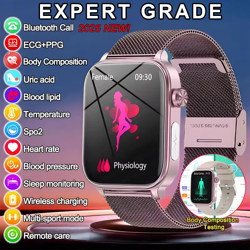Smartwatch Health Watches - 2025 Nieuwe ECG + PPG Monitoring