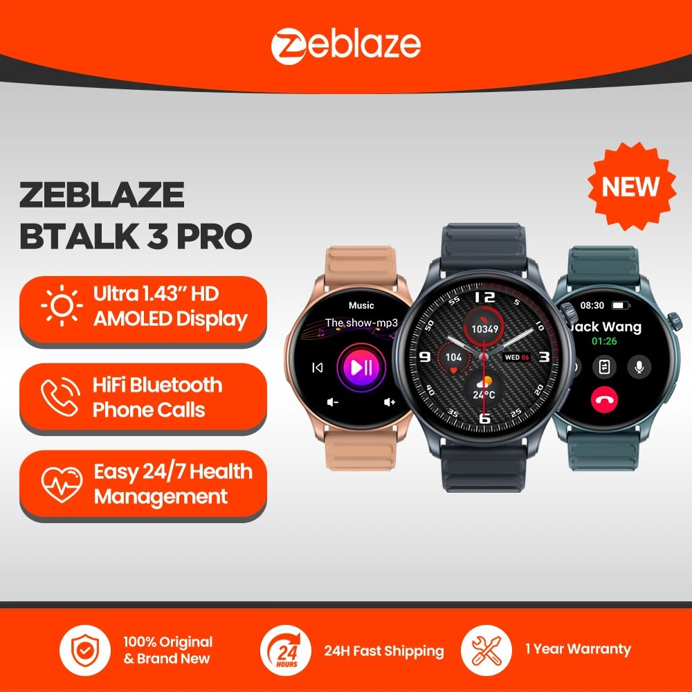 Smartwatch Health Watches - Nieuwe Zeblaze Btalk 3 PRO 1.43