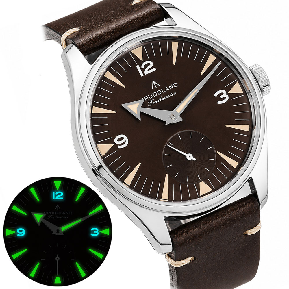Vintage Digital Watch - HRUODLAND Vintage Field herenhorloge met Broad