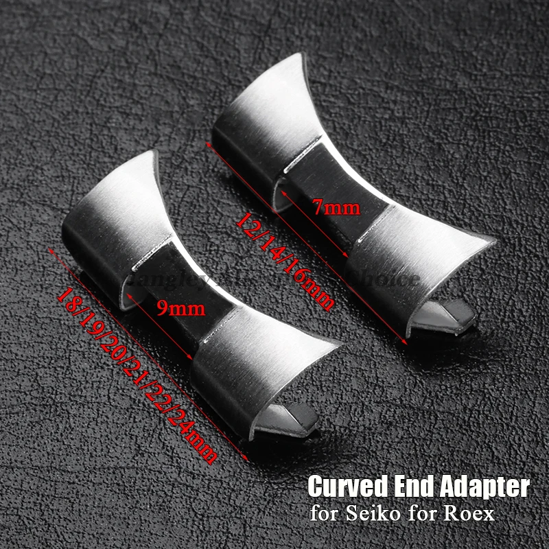 Replacement Watch Bracelet - Gebogen End Link voor Seiko SKX007