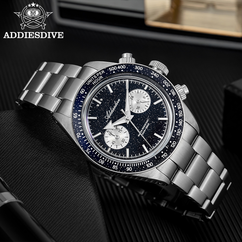 Watch Crown Pusher - ADDIESDIVE VK64 Chronograaf Quartz Horloges Voor