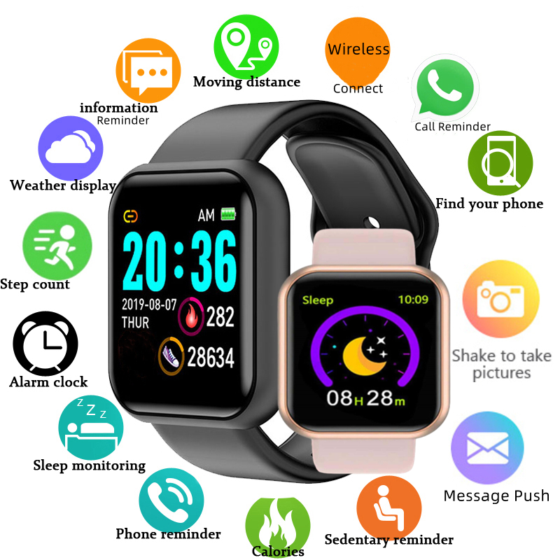 Meerkleurig slim horloge voor  - Watch Smart Y68 recensie en prijs
