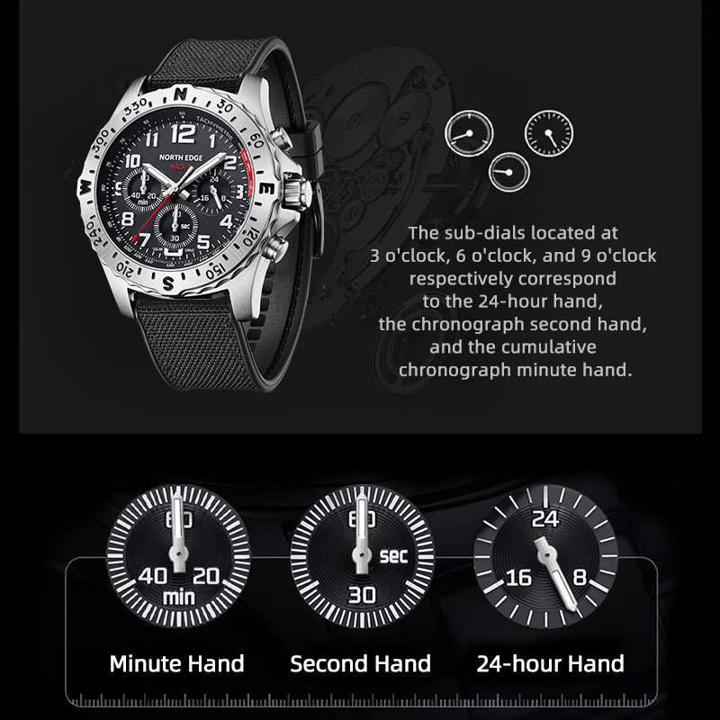 NORTH EDGE Herenhorloge Zonne- - Smartwatch Premium Watches For Men recensie en prijs