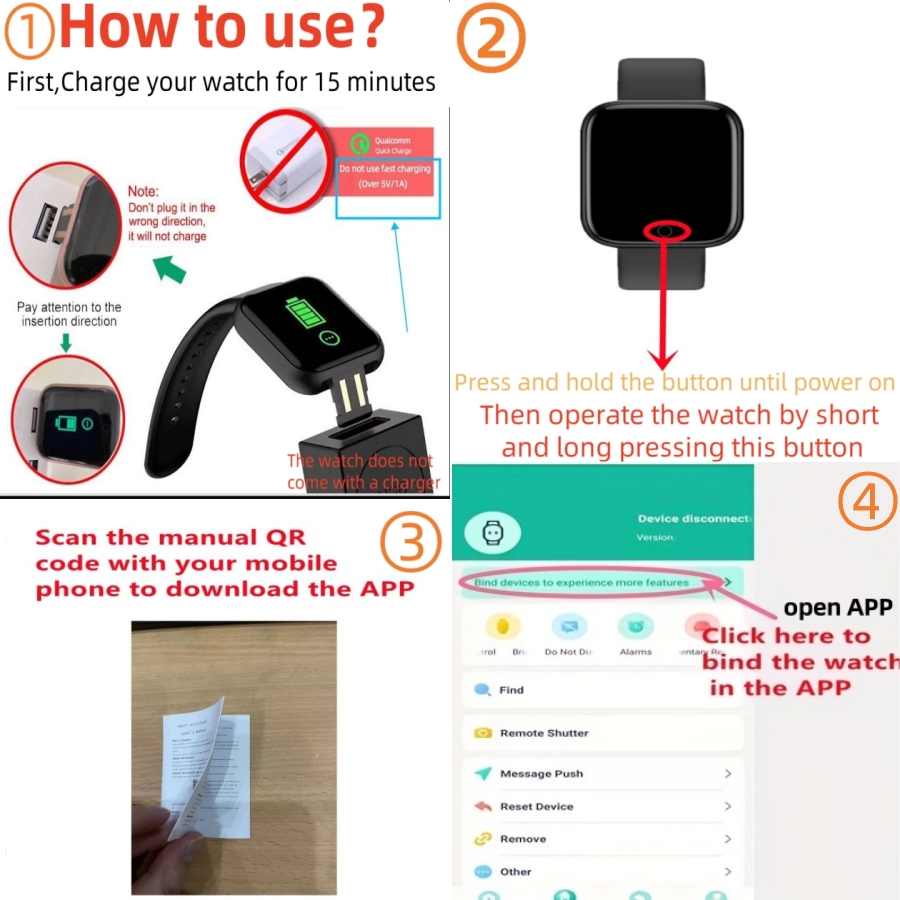 Slimme horloges Mode Sportarmb - Watch Smart Y68 recensie en prijs