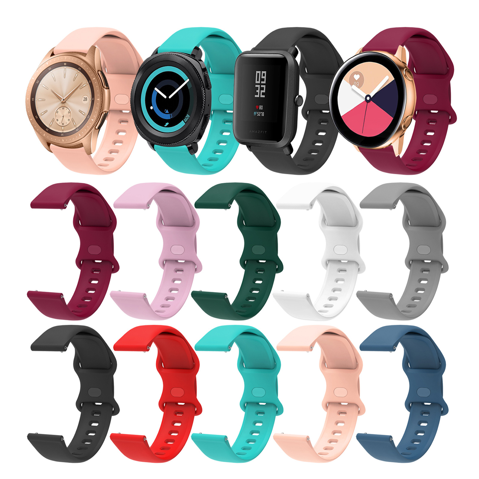 20mm 22mm Siliconen polsbandje - Titan Watches Smartwatch recensie en prijs