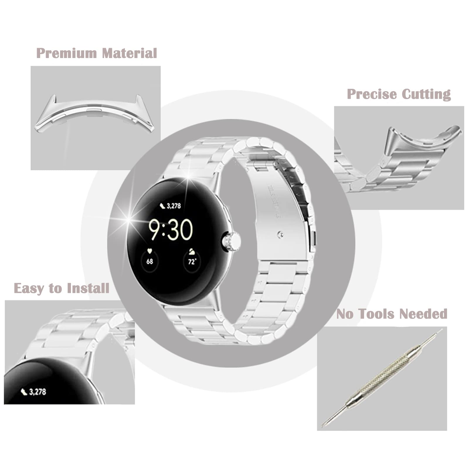 1/2 paar metalen connector voo - Replacement Watch Bracelet recensie en prijs
