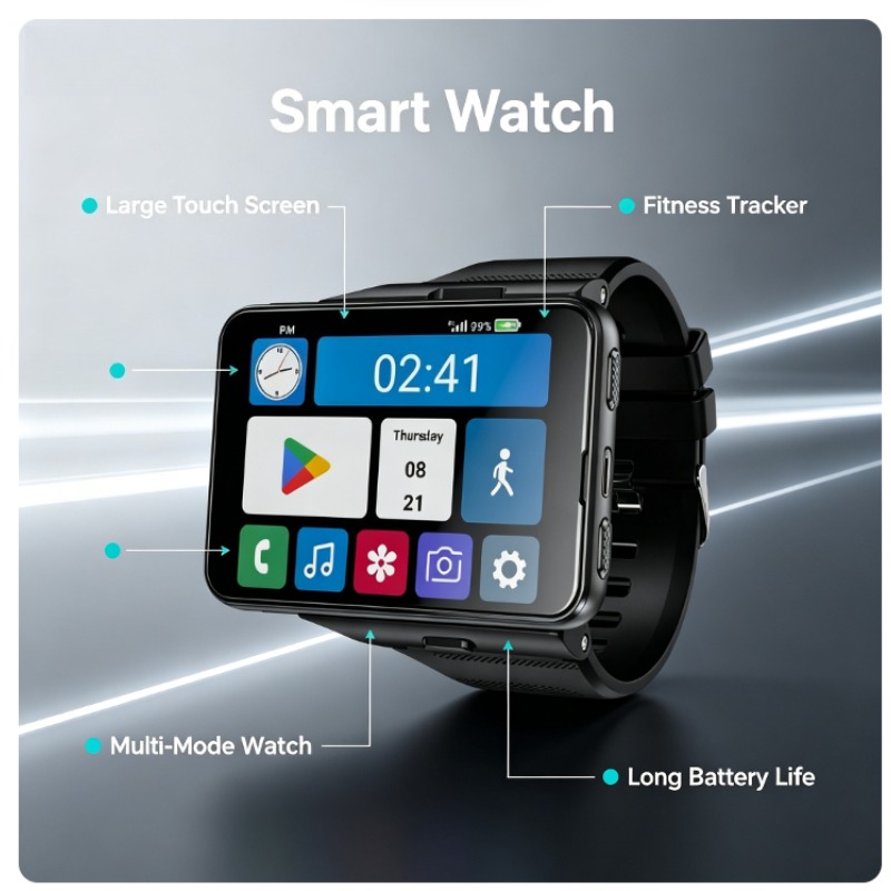 S999 Plus Smartwatch, 4G Andro - Smartwatch Watches For Mens recensie en prijs