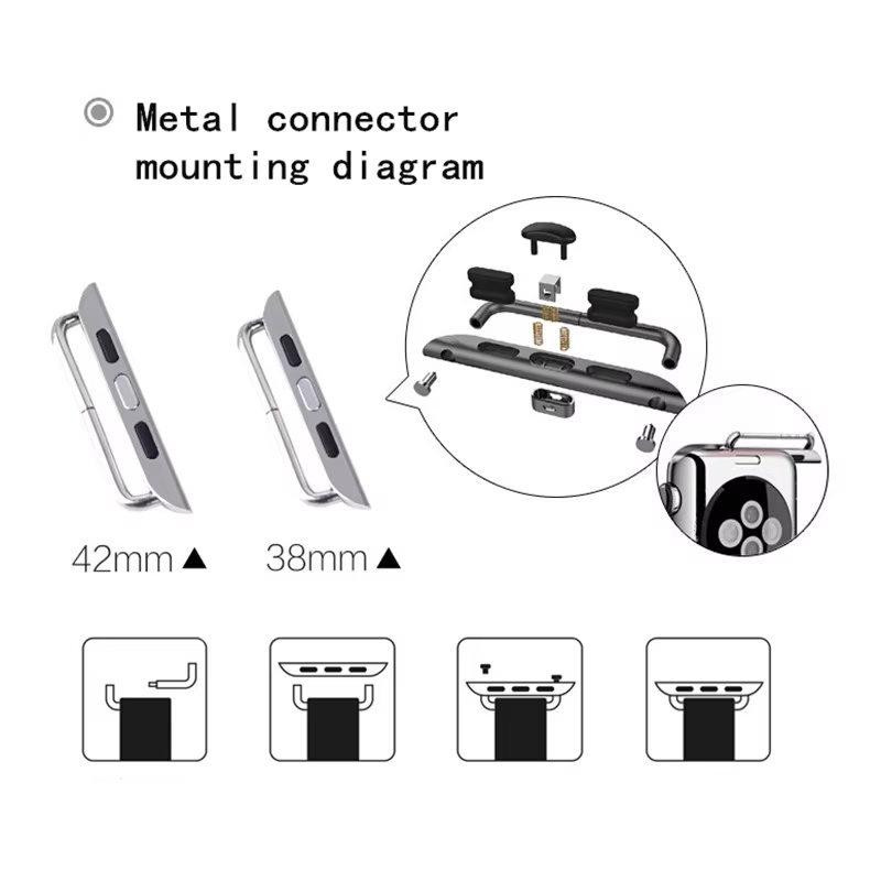 2 stuks roestvrijstalen connec - Replacement Watch Bracelet recensie en prijs