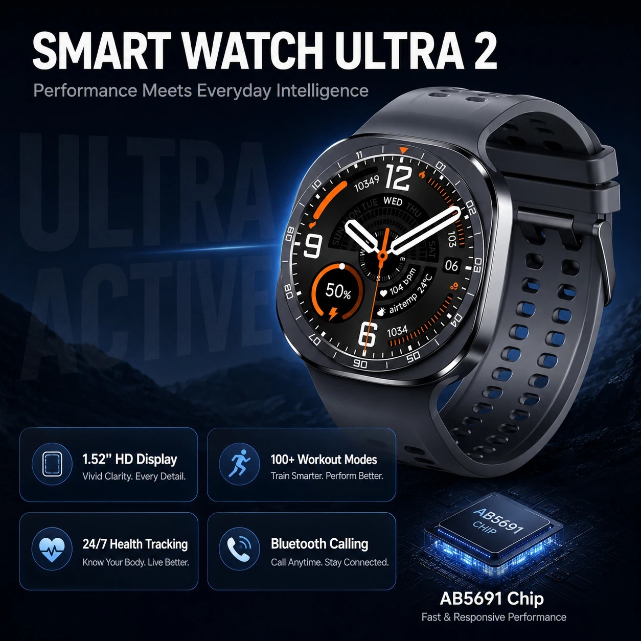 2026 Nieuwe Smartwatch Ultra 2 - Smartwatch Health Watches recensie en prijs