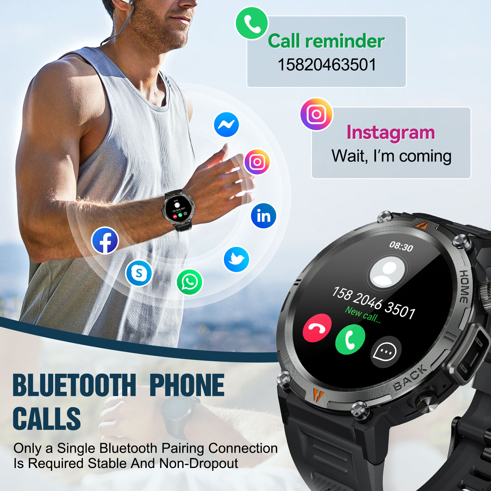 EIGIIS KE3 Bluetooth Oproep Sm - Smartwatch Health Watches recensie en prijs
