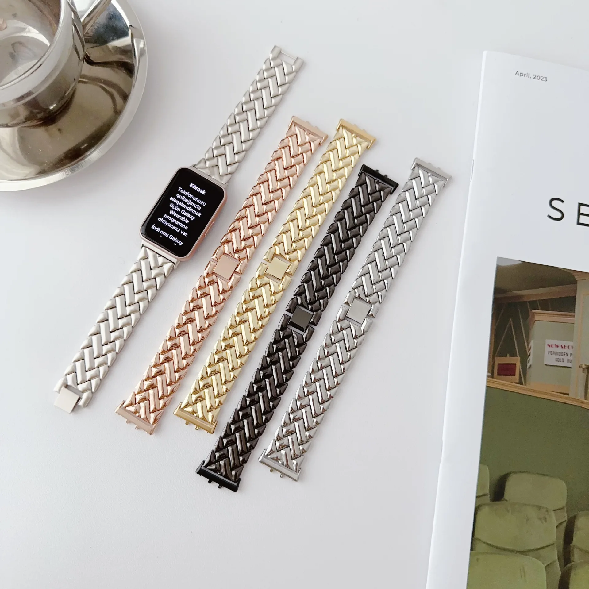 Nieuwe polsband metalen band v - Smartwatch Watches For Mens recensie en prijs