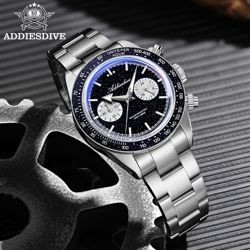 ADDIESDIVE VK64 Chronograaf Qu - Watch Crown Pusher recensie en prijs