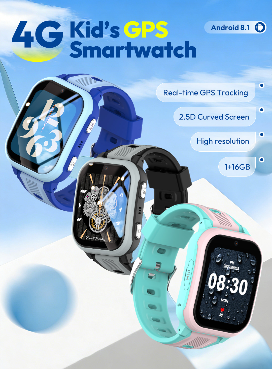 KT41 Smartwatch - 4G Telefoon  - Smartwatch Watches Gift For Boys On Birthday recensie en prijs