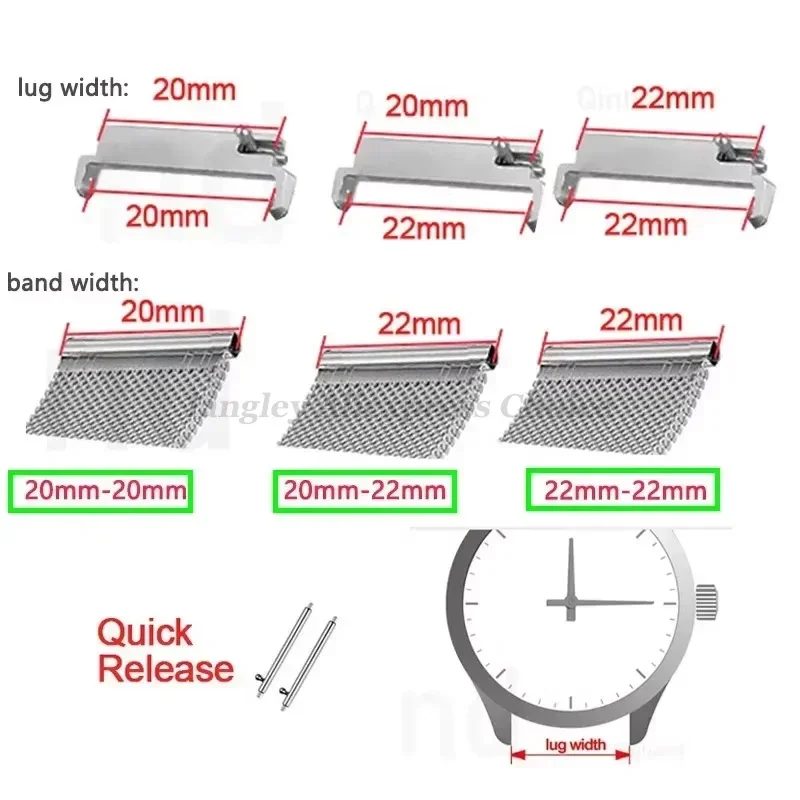 2 stuks Horlogeband Adapters 2 - Replacement Watch Bracelet recensie en prijs